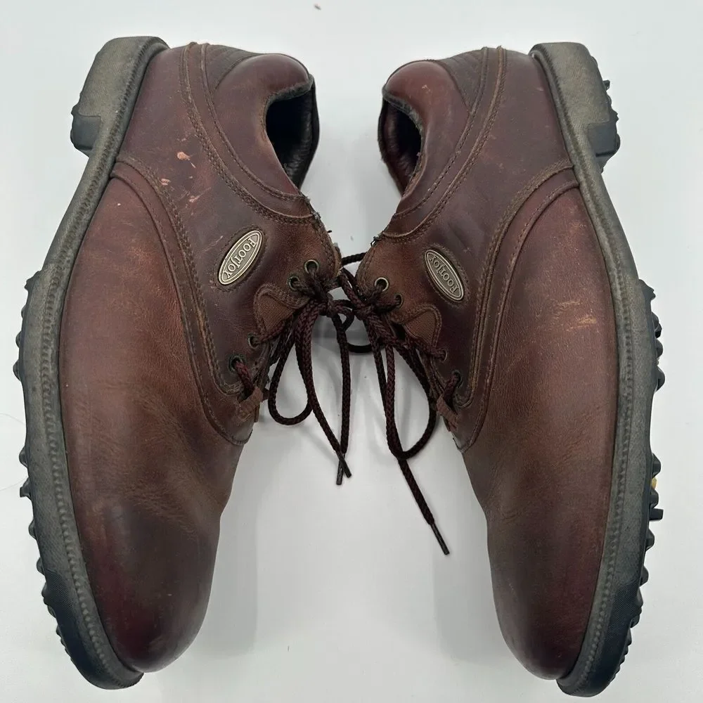 FootJoy eComfort‎ Golf Shoes Mens 9M Brown Leather Lace Up Waterproof 57735